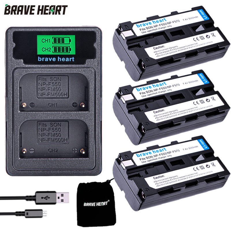 4pcs NP-F570 NP-F550 NP-F330 NP F550 NP F330 F750 Battery + dual charger for sony CCD-SC55 CCD-TRV81 DCR-TRV210 MVC-FD81 Hi-8: charger and 3battery
