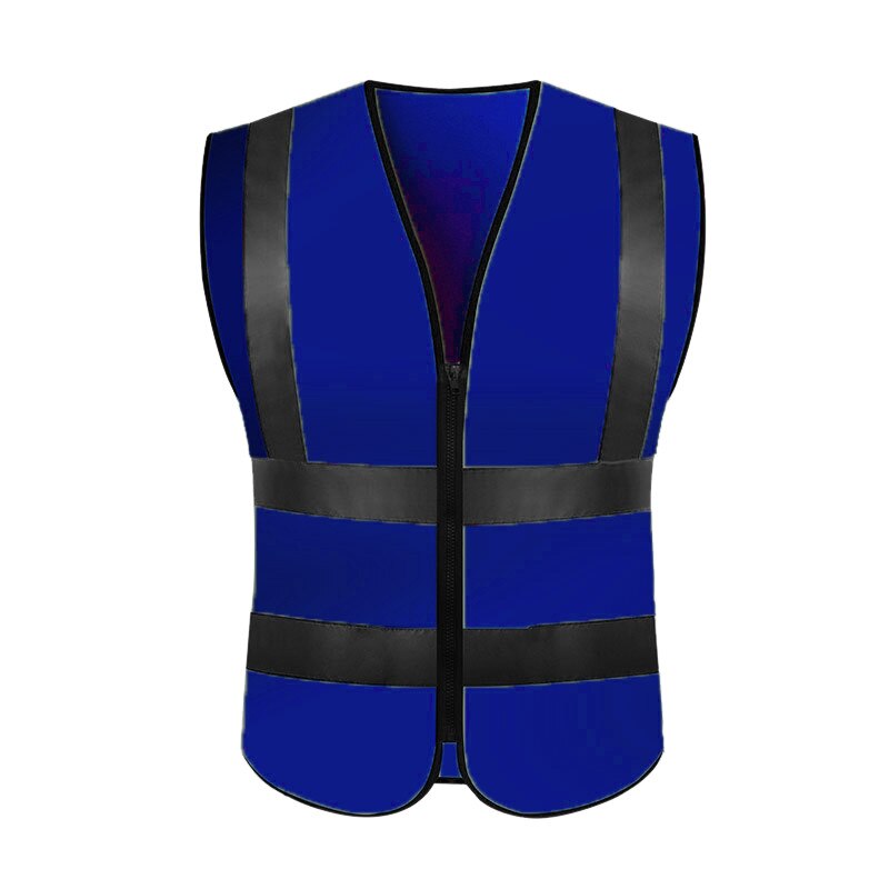 Reflecterende Veiligheid Vesten Voor Night Werkkleding Hoge Zichtbaarheid Werkkleding Man Vrouwen Outdoor Hardlopen Fietsen Sport Security Guard: Blauw