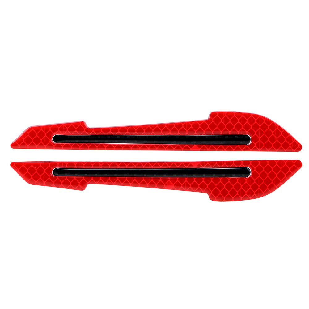 Décoration de voiture anti-collision 2 pièces autocollant réfléchissant de voiture autocollant de rétroviseur accessoires extérieurs de voiture autocollant d'avertissement de sécurité: Rouge