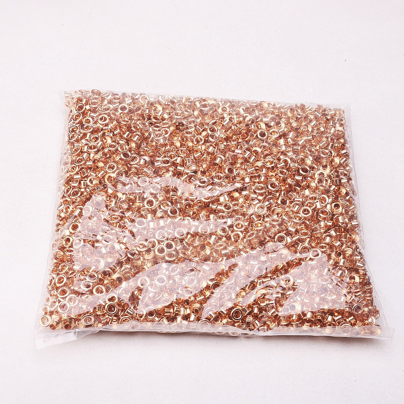 400 Sets 4mm*8mm*4.4mm Rose gold Tone Shoelace Eyelets Garments Grommets Shoes Supplies Sewing Crafts Accessories