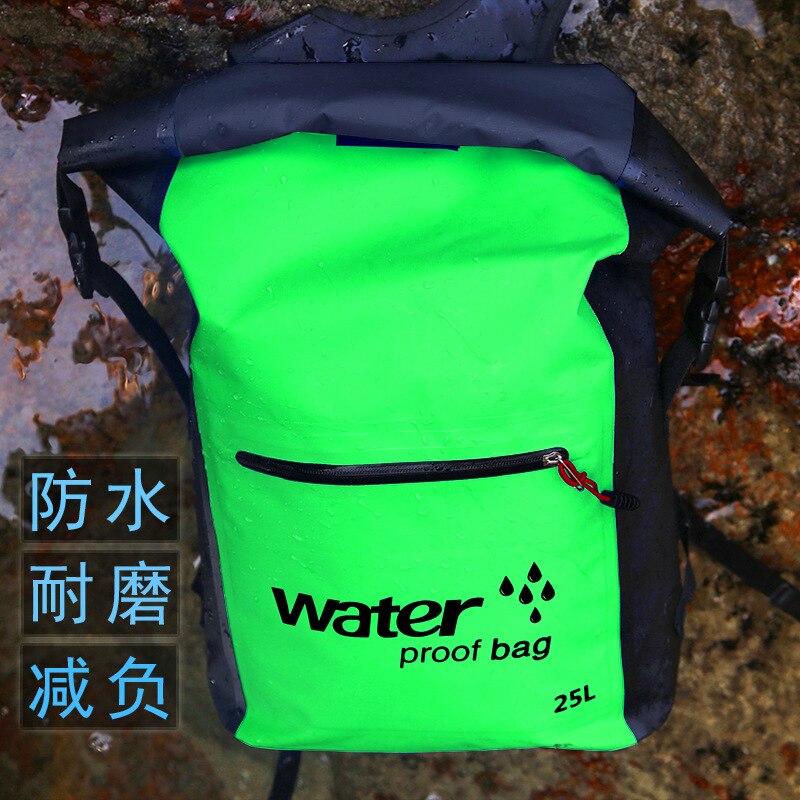 Foldet opbevaringspose strand vandtæt rygsæk udendørs sportstasker naturvandring tør taske pvc vandtæt taske svømning surfing tasker: D