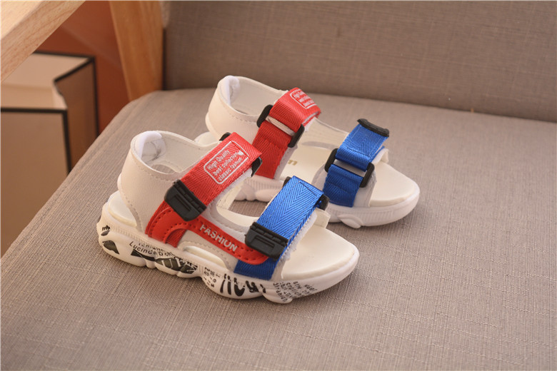 stijl mode kinderen sandalen baby jongens meisjes strand schoenen zomer baby sportschoenen cool top voor 1 om 3 jaar ol: WHITE / 7