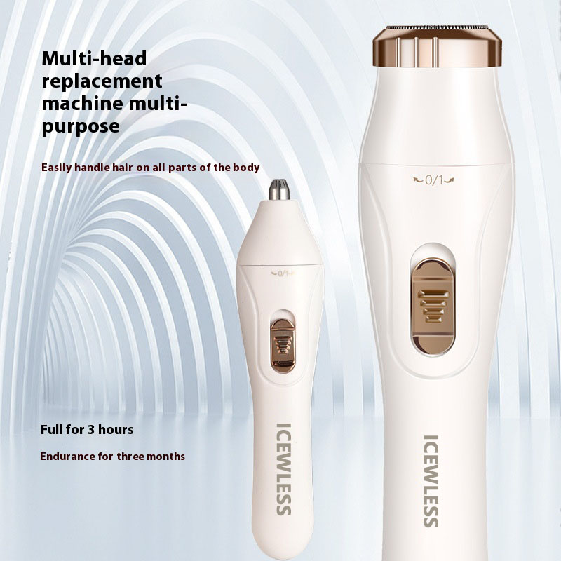 Maquinilla eléctrica para cortar el pelo para mujer, maquinilla de afeitar resistente al agua, indolora, dispositivo de depilación corporal privada, afeitadora de Bikini, brazo, pierna, cara