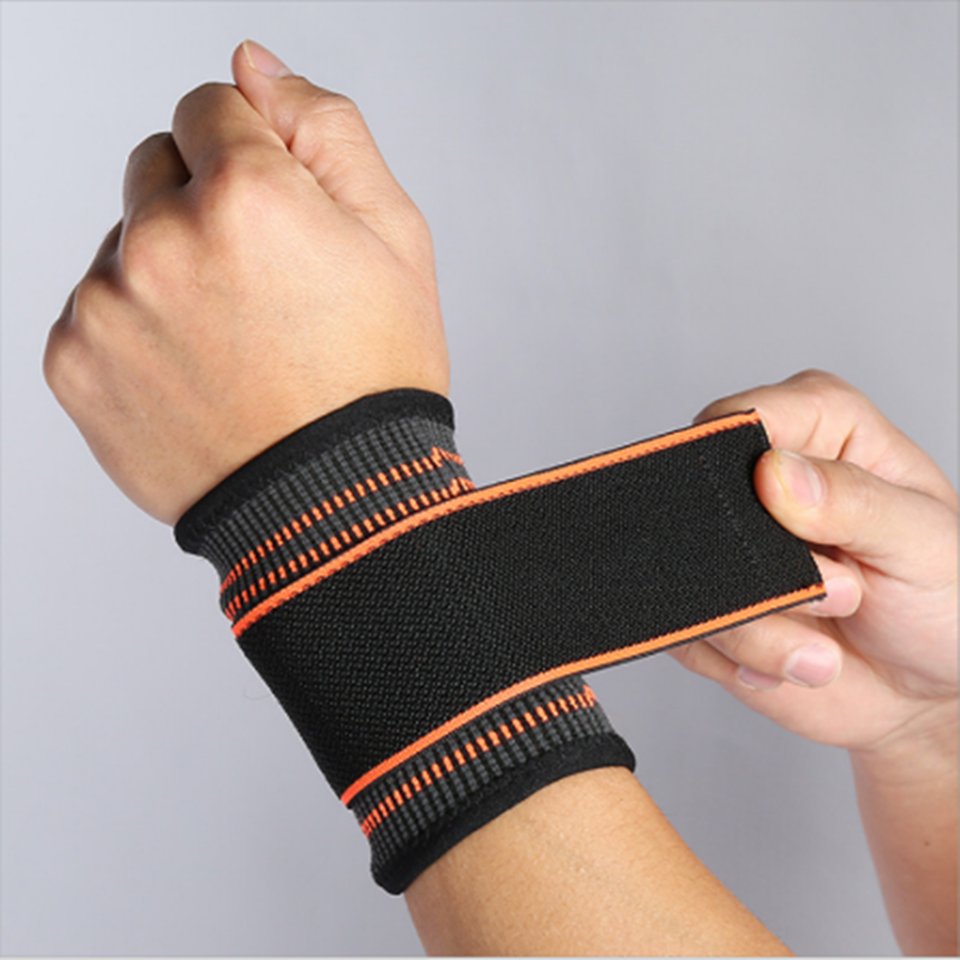 Chao ba sportssårtryk med fitness bandage armbånd styrkeløft bundet til at binde armbånd