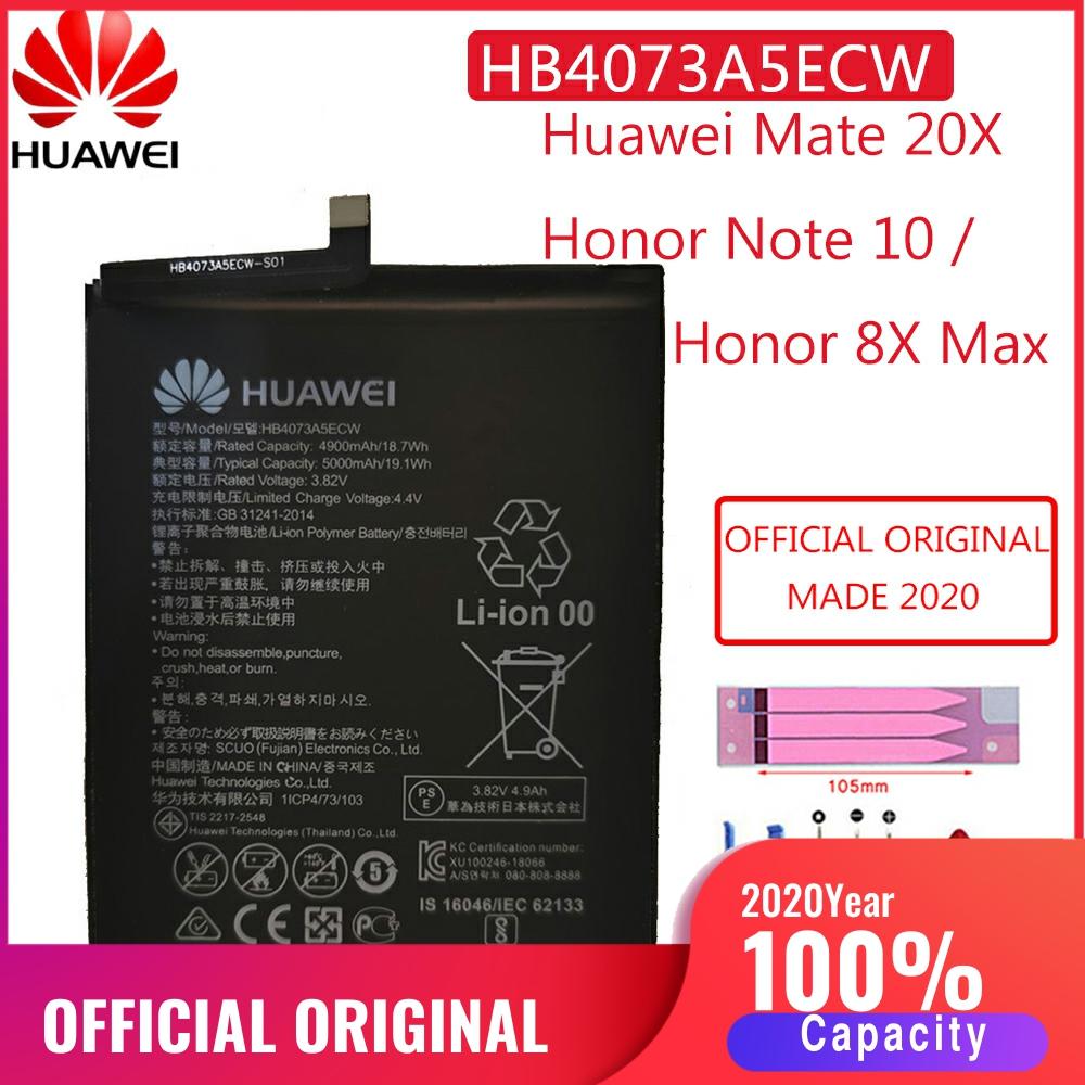 HB3973A5ECW HB4073A5ECW oryginalny Hua wei baterii dla Huawei kumpel 20 X 20X / Honor uwaga 10 / Honor 8X Max wymiana baterii