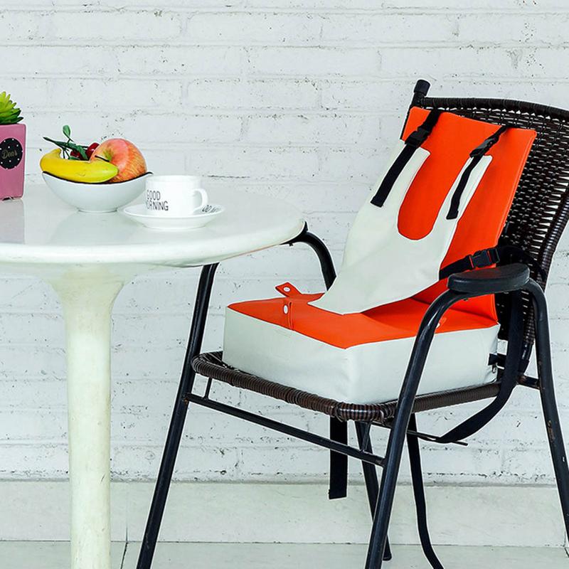 Siège d'appoint pour enfant en bas âge pour une salle à manger facile Double sangles lavable Portable chaise épaisse amovible augmentant le coussin pour bébé enfants