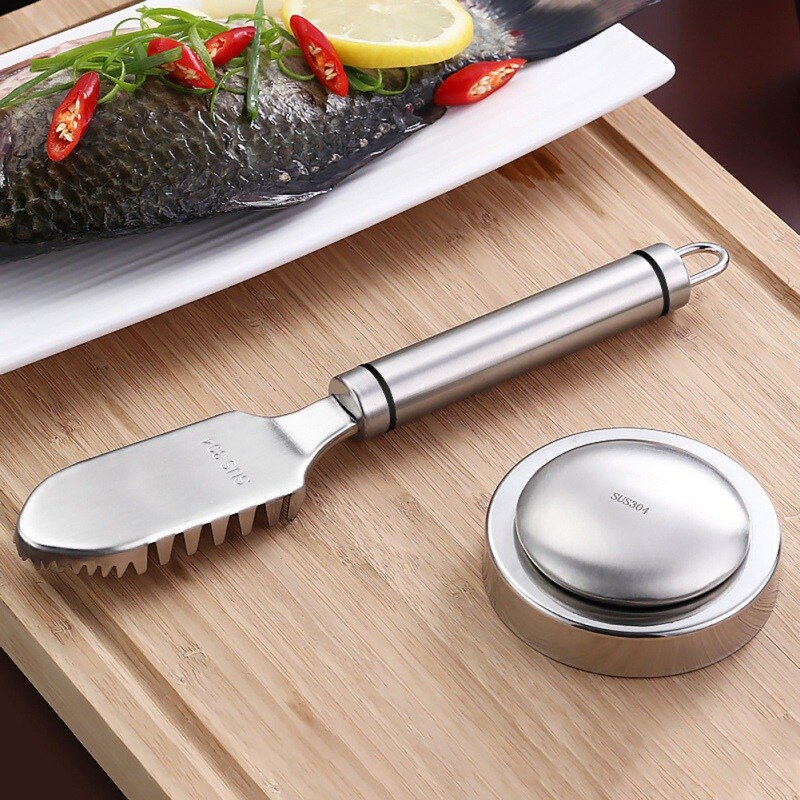 Stainless Steel Fish Scale Scraper Household Manual Fish Scraper Portable Kitchen Gadget