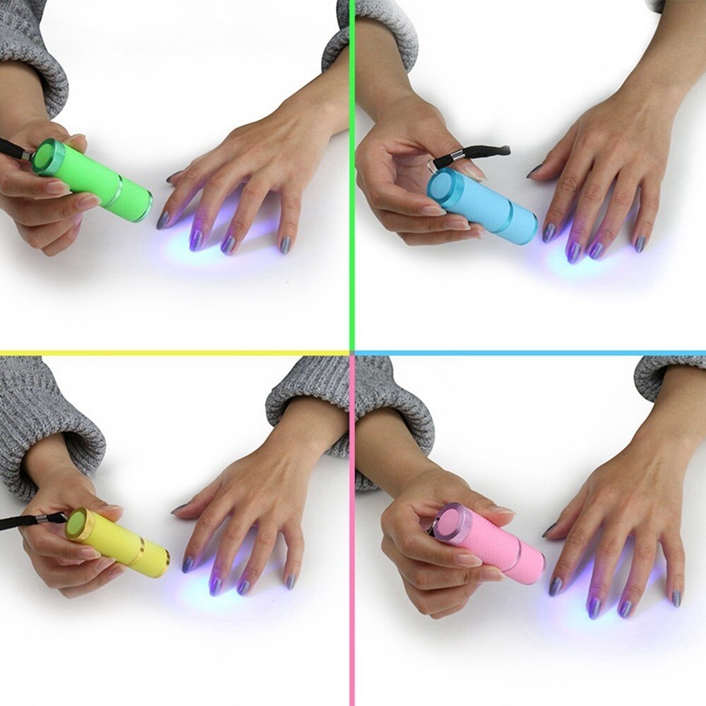 Uv Led Lamp Mini Uv Led Light Nail Droger Voor Gel Nagels 9 Led Zaklamp Draagbaarheid Nail Droger Machine Nail art Gereedschap Uv Licht