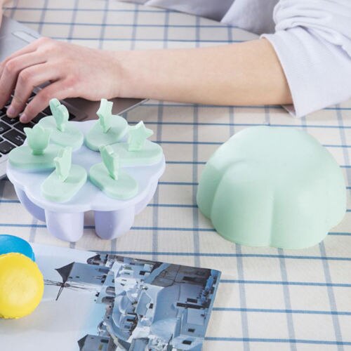 Kitchen DIY Pop Mold Top Frozen Ice Cream Mould Popsicle Maker Mould Tray Pan