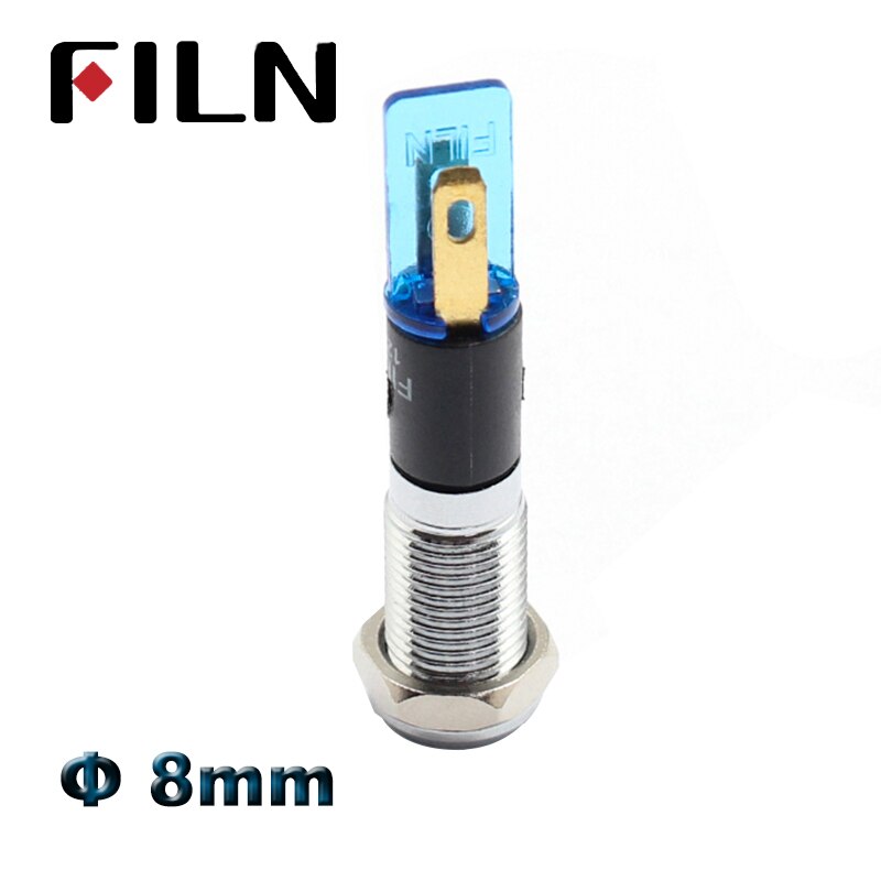 8mm 12v led symbol illuminated indicator light red green blue white amber led pilot lamp car dashboard warning light