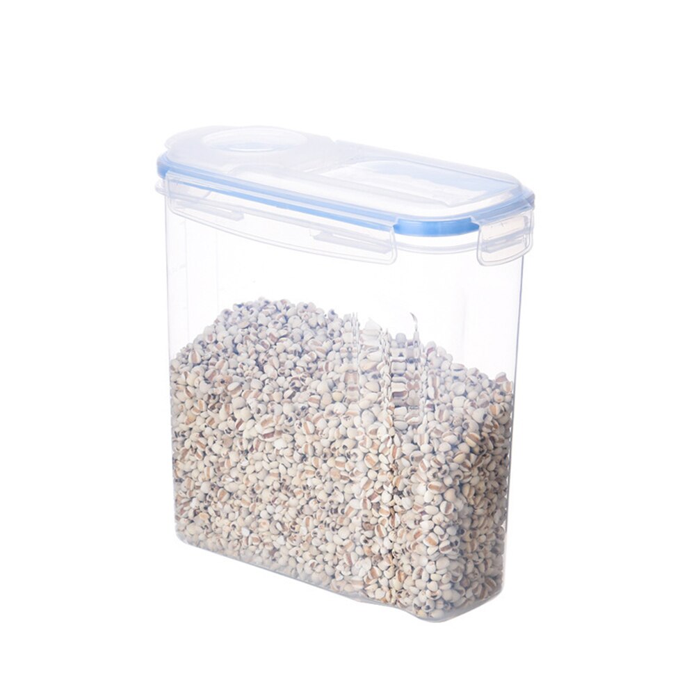 Caja de Cereal de cocina de 2,5 l/4L, contenedor de arroz de grano de comida, dispensador de cereales, caja de plástico PP para almacenamiento, funda extraíble # N