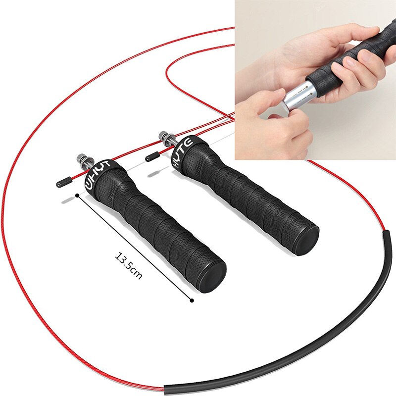 Cuerda de saltar pesada de 2,5/3,4mm para Fitness, cuerda de salto de velocidad con rodamiento de bolas, Mango antideslizante, para gimnasio, Crossfit, entrenamiento