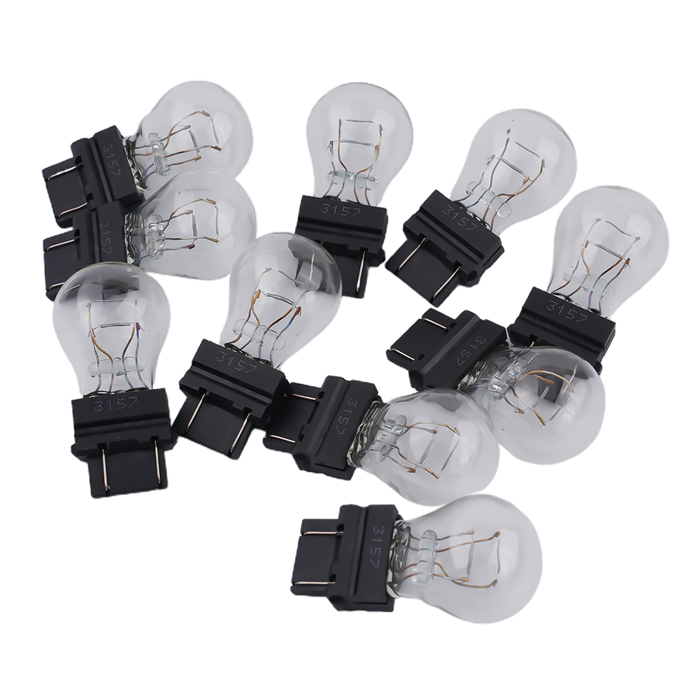 10 pièces 3157 ampoules de feu stop 3057 3155 3357 3547 4157 ampoule de clignotant externe lampe halogène feu stop ambre blanc feu arrière