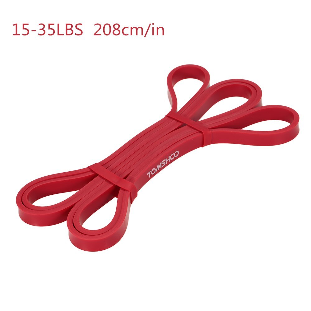 TOMSHOO Resistance Band Set Gym Strength Training Rubber Loops Band Workout Fintess Exercise Bands Door Anchor Ankle Strap: Resistance Band 5