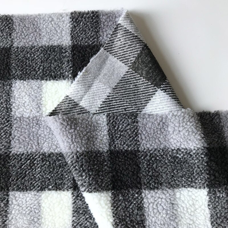 Spot Producten Plaid Lam Wol Pluche Herfst En Winter Mode Vrouwen Jas Stof