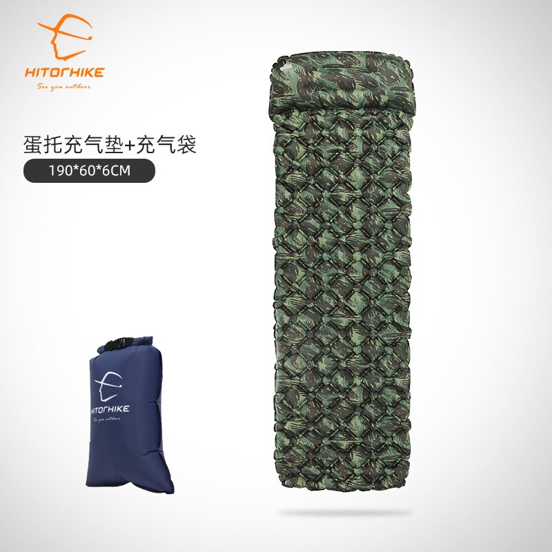 Enkele Luchtbed Opblaasbare Matras Camping Outdoor Kamp Zelfopblazende Mat Natuur Hike Matelas Gonflable Tavel Slapen Bed: camouflage green B