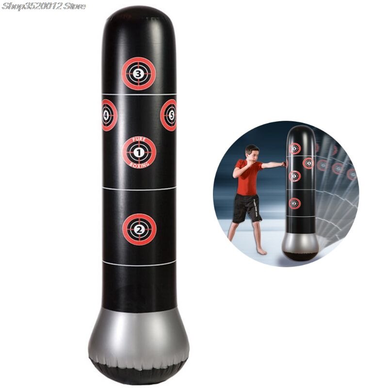 Fitness para adultos y niños, hinchable, columna de boxeo Vertical, tumbona inflable, juguete de descompresión, espeso, 1,5 metros de altura