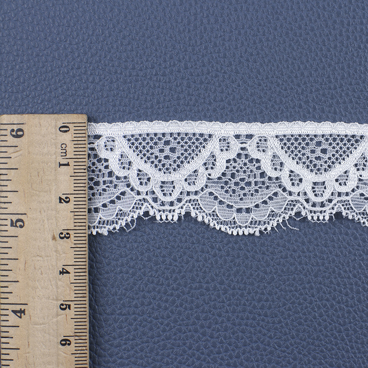 Hvid blondestof 5 yards blondekantstof materiale til tøj båndbroderi applikation bomuldsbrokade blomstertyl boho kant: Antik kobber / 5 værftet