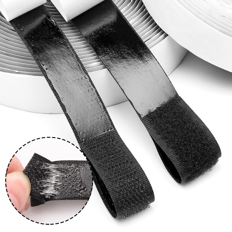 Ruban de fixation velcro magique en Nylon, noir et blanc, 16/20/25/30/40/50mm, 1 mètre, 3M