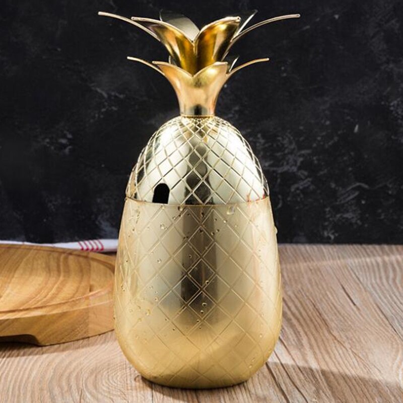 550Ml ananas tasse cuivre tasse en métal tasse en acier inoxydable bière tasse tasse à café