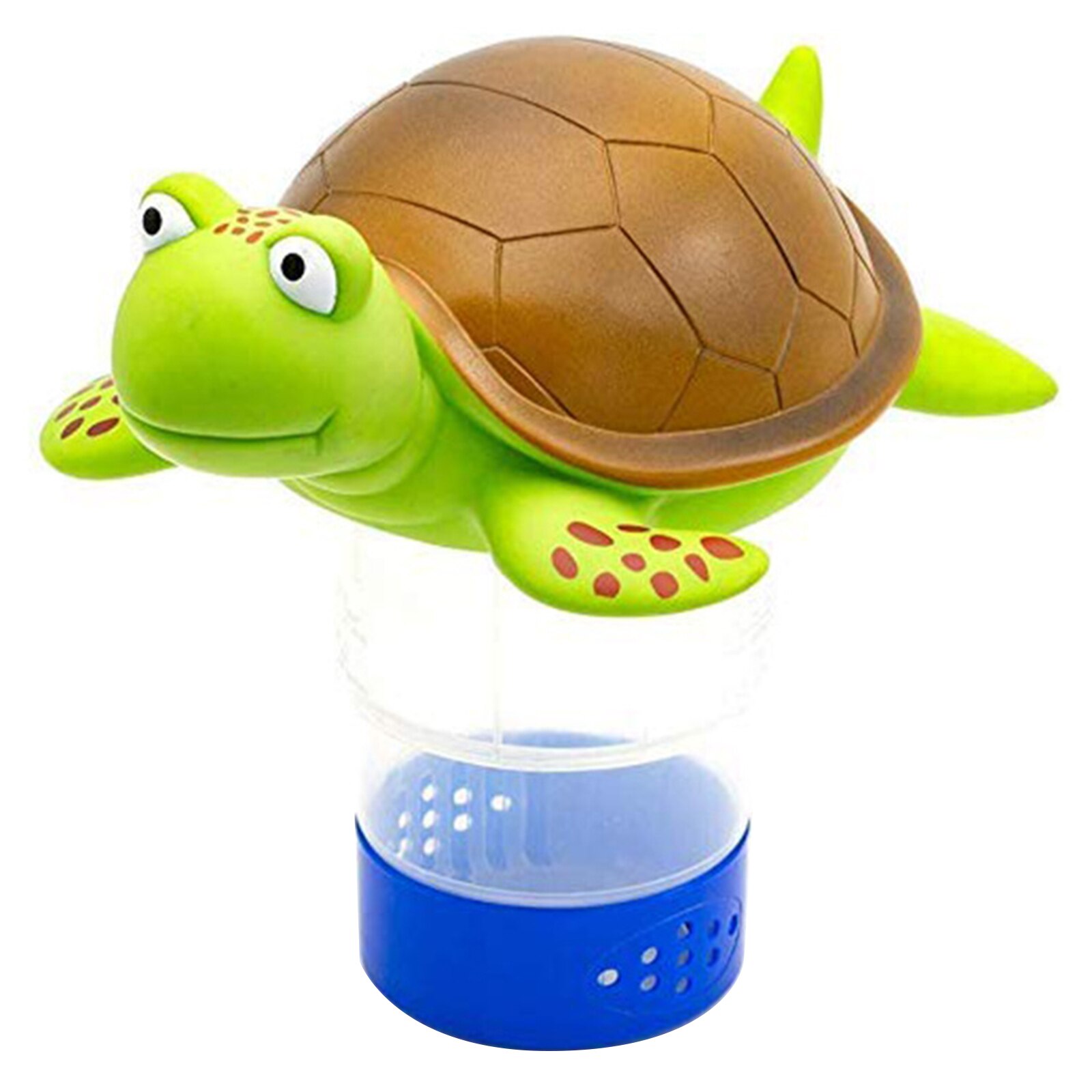 Turtle Chlorine Bleaching Agent Swimming Pool Cleaning PVC Vinyl Head Floating Turtle Head Inflatable Swimming Pool Water Purifi: Default Title