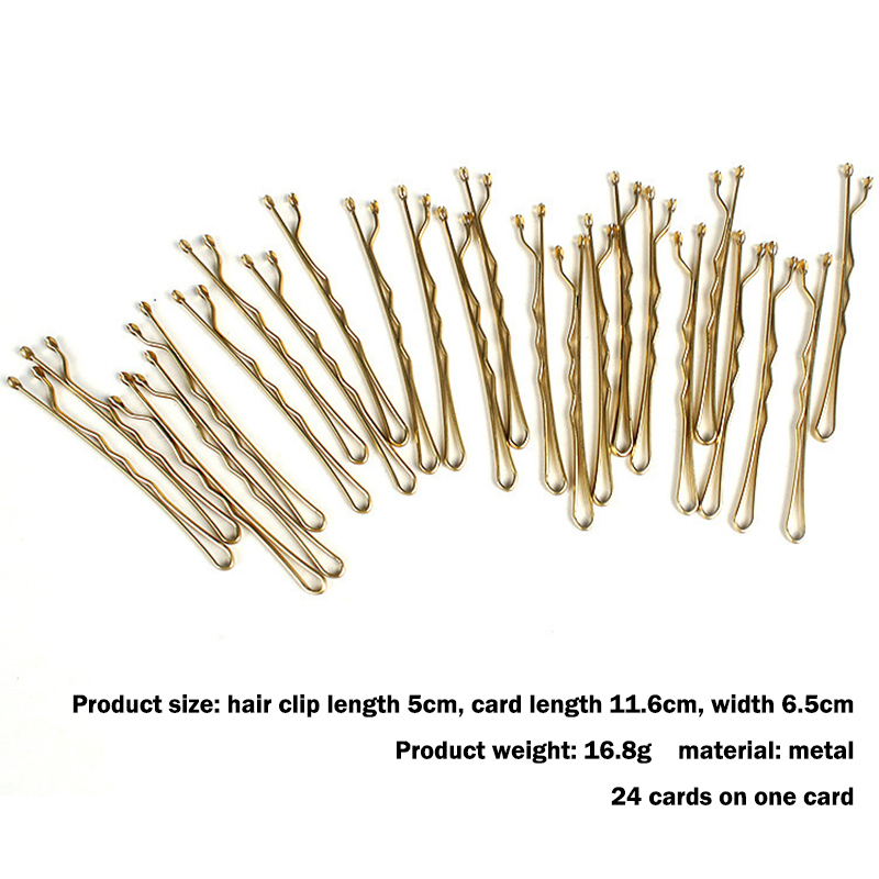 60Pcs Haar Clip Dames Haarspelden Meisjes Krullend Golvend Grips Kapsel Vrouwen Basic Zwart Goud Bobby Pins Styling Haar Accessoires