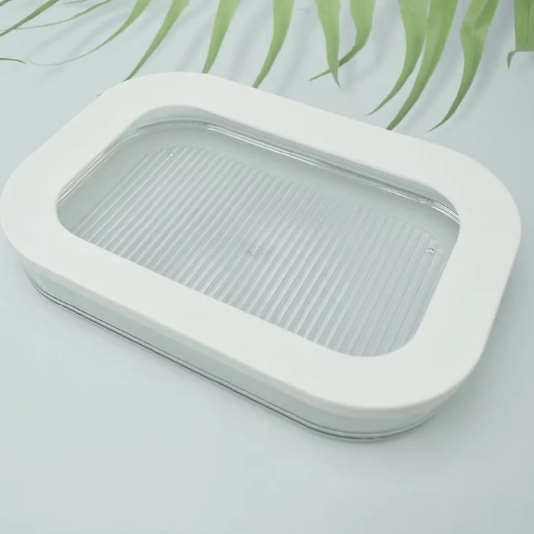 Contenedor de carne para nevera, almuerzo con tocino, contenedor de carne para refrigerador, contenedores de preparación de comida, cajas apilables de almacenamiento de alimentos con tapa: Naranja