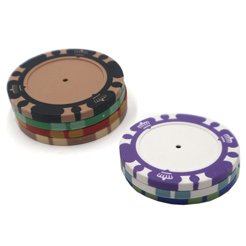 1pc moniväristä 14g kasinon baccarat kruunu monte carlo clay pokerisirun sisämetalli ja koristetarra