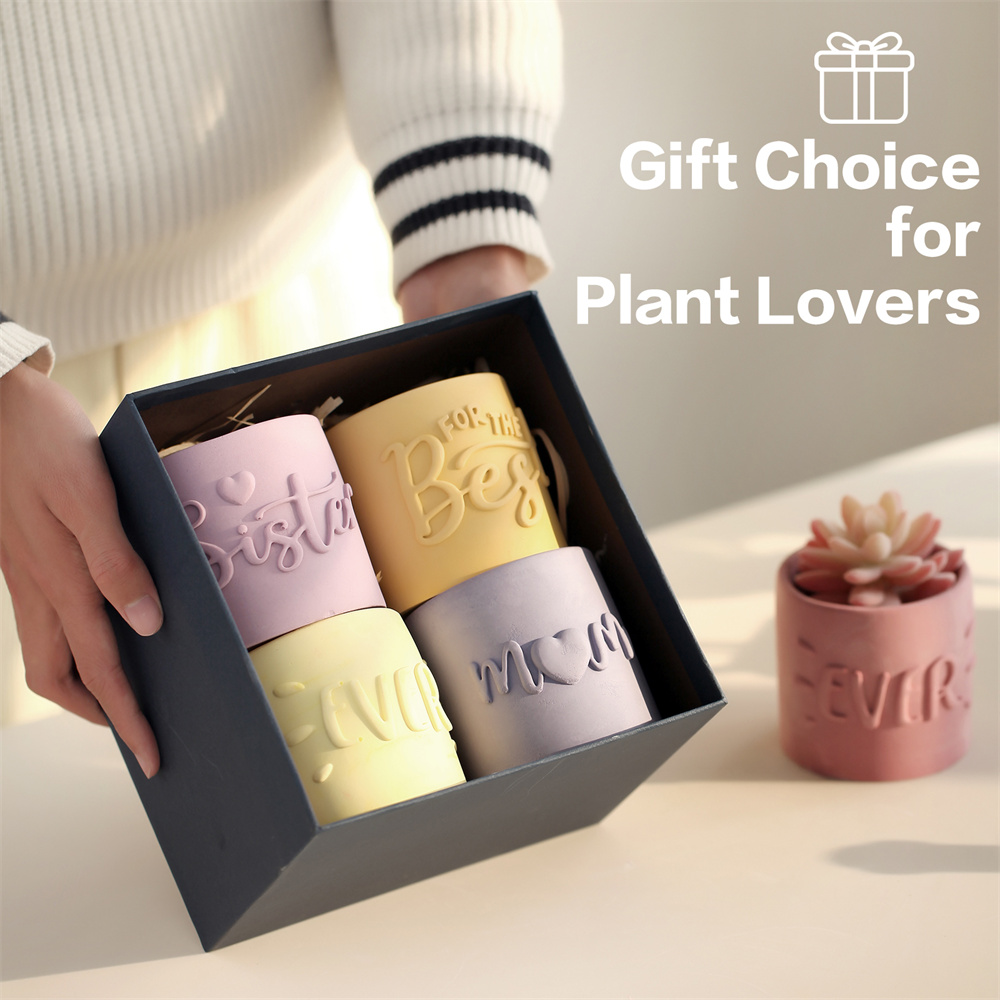 Nicole – Pot de jardinière avec plateau, moule en béton et Silicone, Pot Succulent, moule Jesmonite, meilleur pour maman de tous les temps, décoration de maison