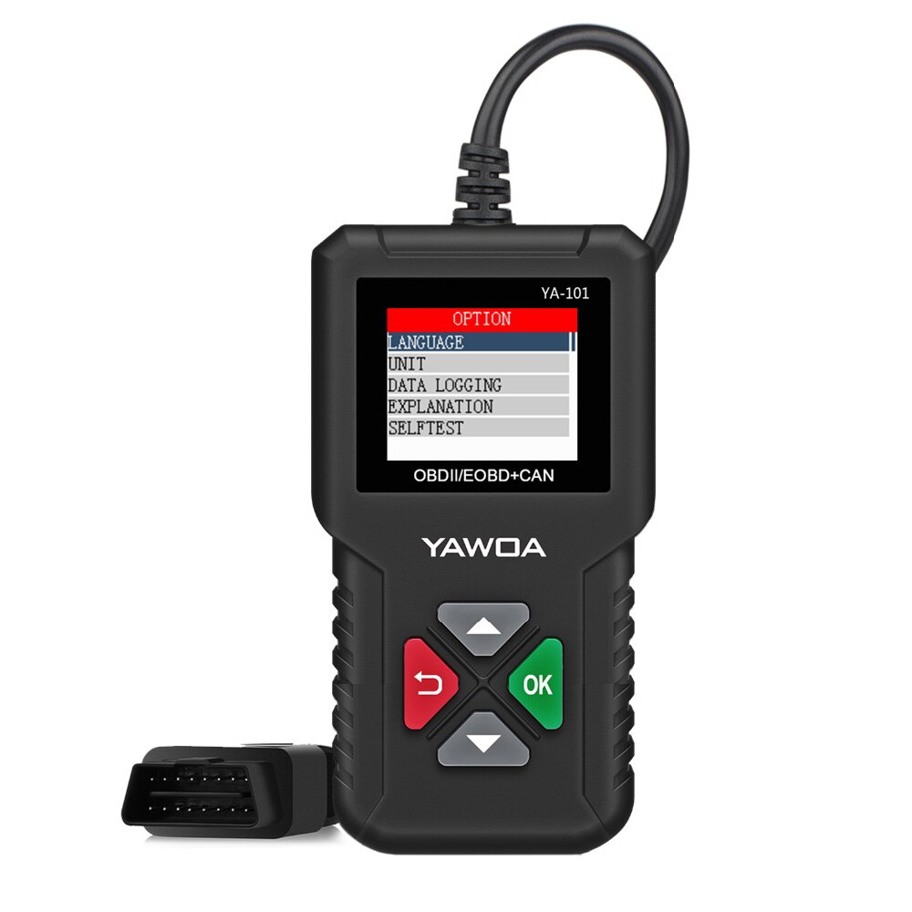 On-Board Monitor Test YA101 OBD2 Scanner YA-101 Auto Full OBD2 /EOBD Code Reader 2022 Check Engine Light O2 Sensor EVAP Tester