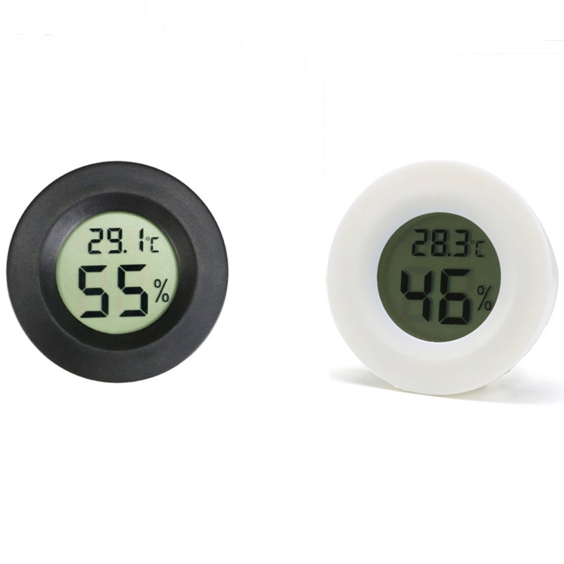 Multifunctionele Mini LCD Draagbare Digitale Ronde Hygrometer Thermometer Celsius Koelkast Vriezer Tester Temperatuur Vochtigheid Meter