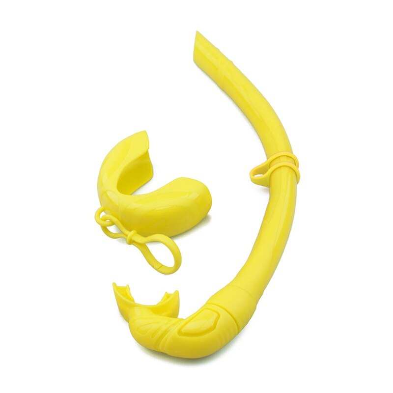 Freediving Snorkel Flexibele Roll Up Snorkel Met Compacte Opslag Case Voor Duiken Onderwatervissers En Snorkelen: YELLOW