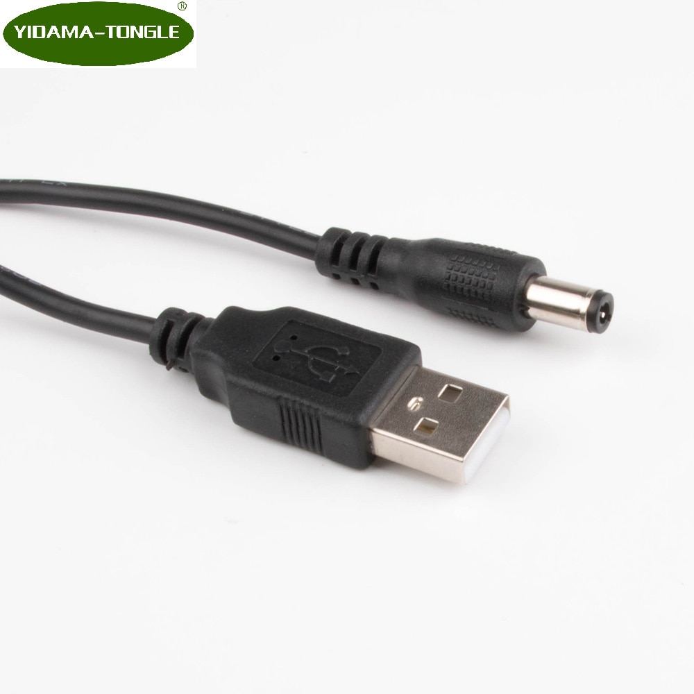 USB naar DC stekker Barrel Jack 5 v converter adapter naar 5.5*2.5mm/DC 5525 5.5 /2.1 5.5x2.1mm Jack met cord connector kabel