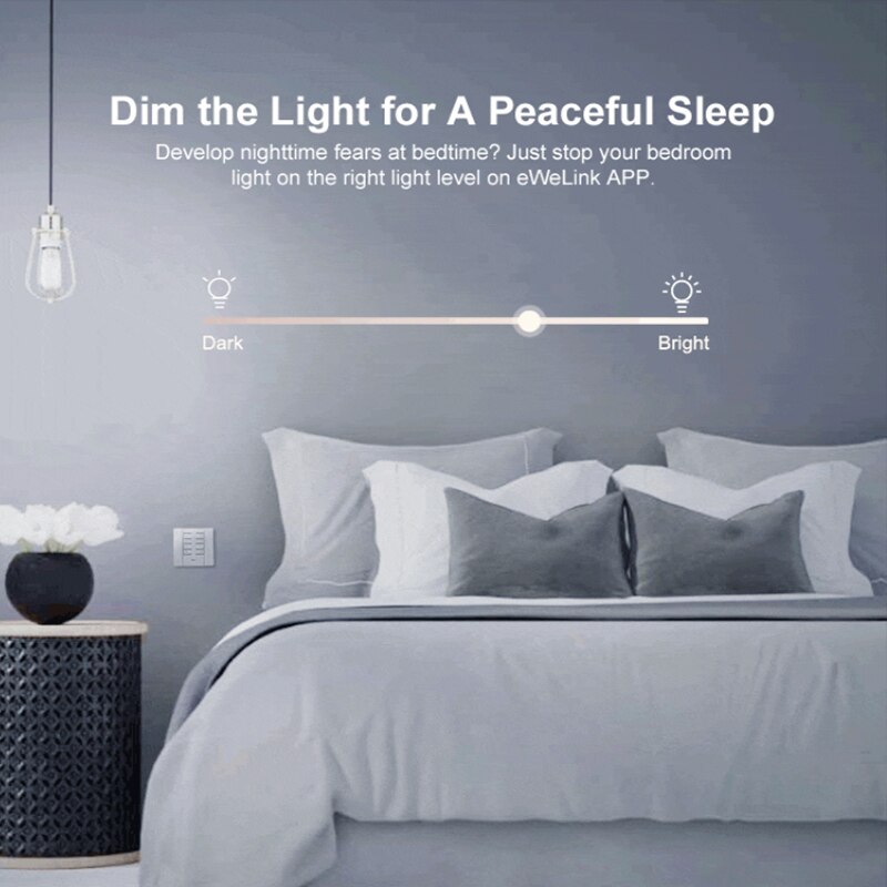 Sonoff  d1 wlan-diy-smart-dimmerschalter für ewelink 433- mhz-controller, fernbedienung, sprachsteuerung, kompatibel mit alexa und google home