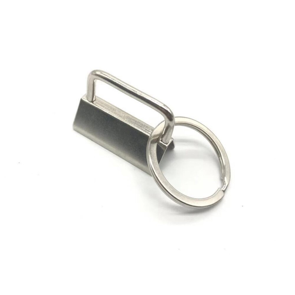 25Pcs 32mm DIY Fabric Key Chain Fob Wristlet with Key Ring for Lanyard Luggage Strap Accessories