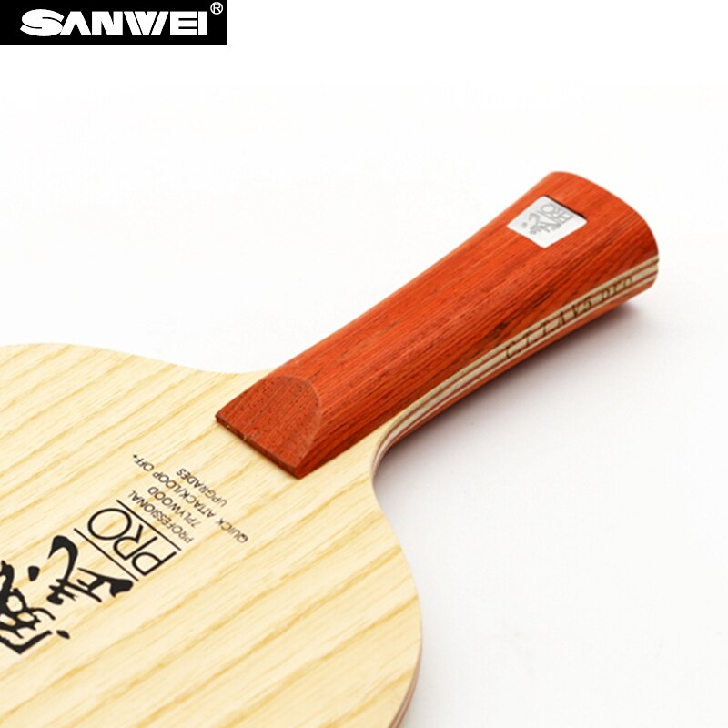 Sanwei  v5 pro bordtennis klinge 7 krydsfiner quicky attack+ loop off+ ping pong ketcher bat paddle tennis de mesa
