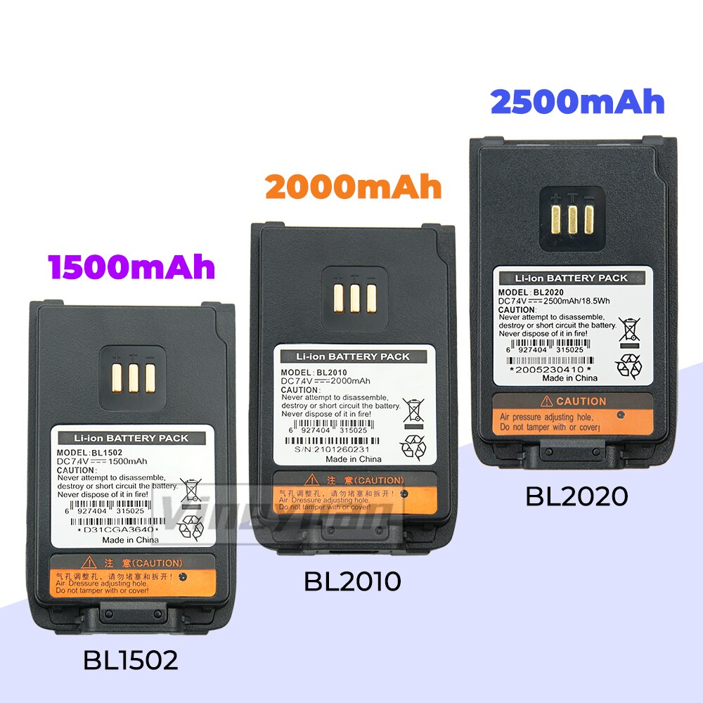 2X BL1502, BL1504, BL2010 Vervangende Batterij voor HYT PD500 PD502 PD560 PD600 PD602 PD660