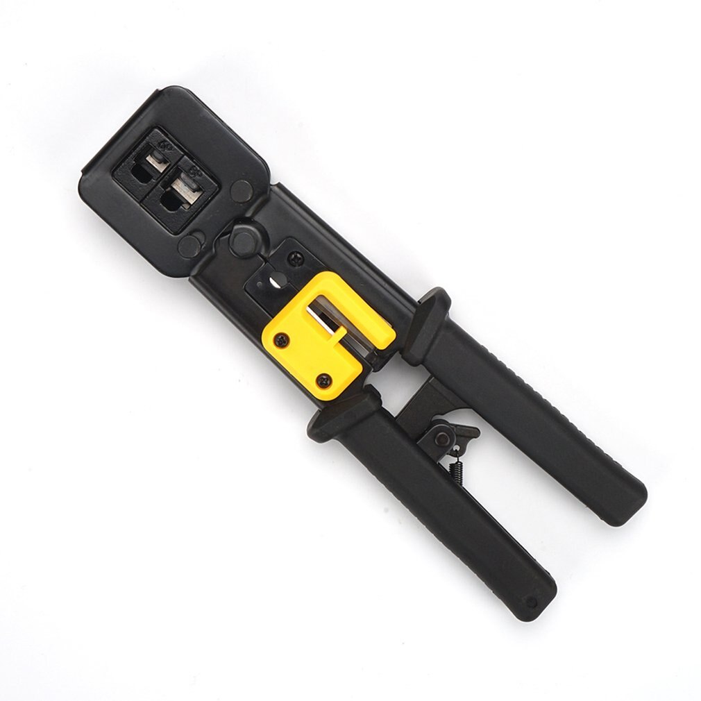 Through Hole Crimping Pliers Multifunction EZ Through Hole Cable Clamp Accessories tool: Black