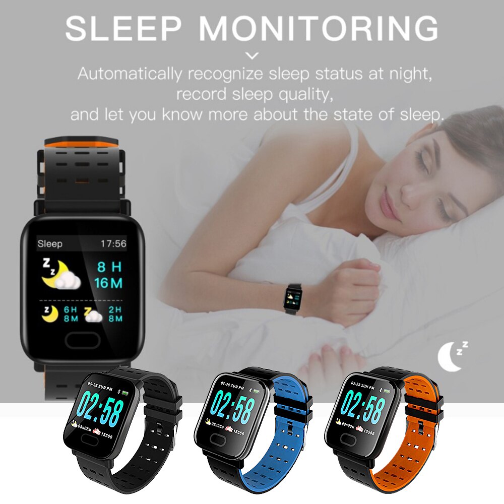 Reloj inteligente, reloj de pulso cardíaco, pulsera inteligente, relojes deportivos, reloj inteligente resistente al agua, pulsera de seguimiento de Fitness, Monitor de ritmo cardíaco