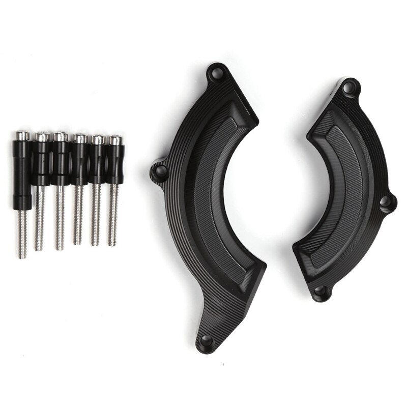 Motorcycle Engine Guard Left Right Engine Cover Crash Protector Pads For Kawasaki Z900 (Black)