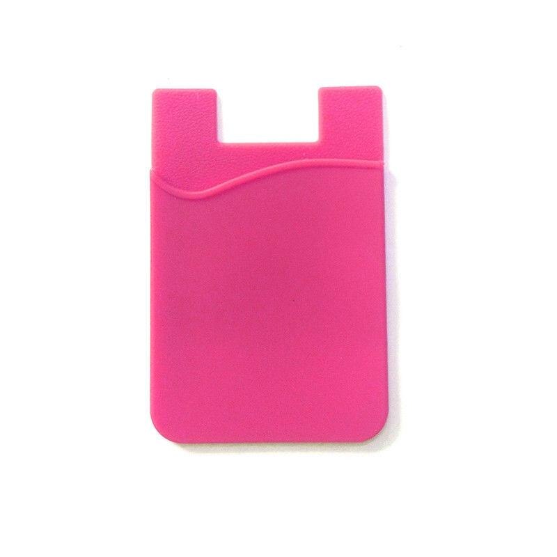 Einfache Klebstoff Silikon Aufkleber Karte Beutel Tasche Geld Tasche fallen für praktisch Smartphone: Rose rot