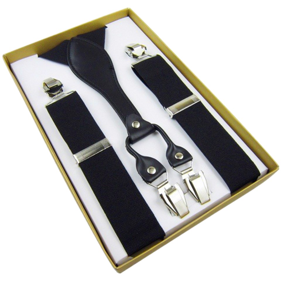 Mens Suspenders Leather Button End Elastic Tuxedo Y Back Suspenders Pant Braces for Men tirantes hombre para pantalones