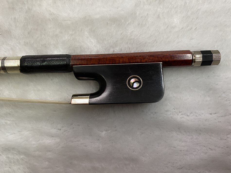 1pcs 4/4 hybrid Carbon fiber cello bow outside pernambuco Ebony nickel silver frog cello bow