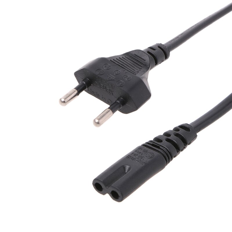 2-Prong Pin AC EU Power Supply Cable Lead Wire Power Cord For Desktop Laptop