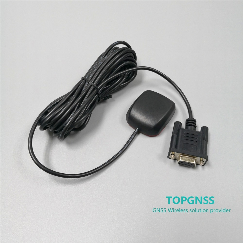 DB9 female rs232 gps receiver antenna module gps glonass Dual mode VCC 12V NMEA 0183 Industrial control GN200GRV12