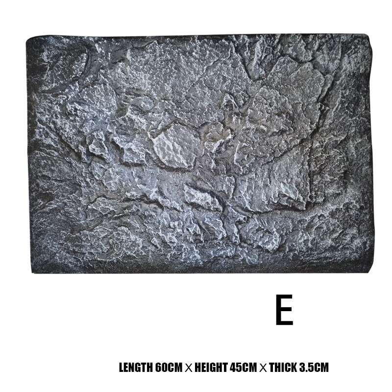 3D Schaum Felsen Stein Aquarium Hintergrund Bord Dekor Schaum Bord für Reptil Aquarium 60x45cm _ WK: e