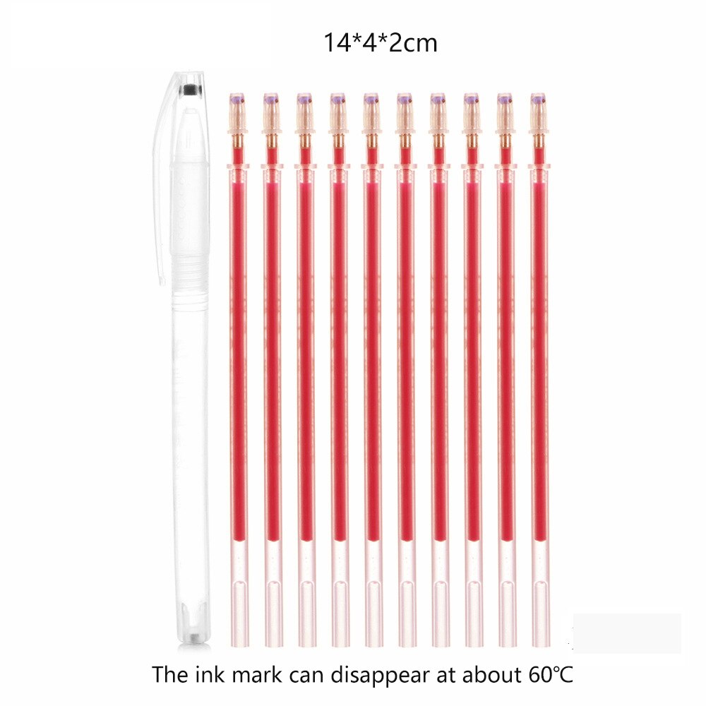 1Set Fabric Markers Pencils Fade Out for Drawing Lines Disappearing Marker Pens PP Multi Purpose DIY Craft Sewing Accessories: Red  HT vanish