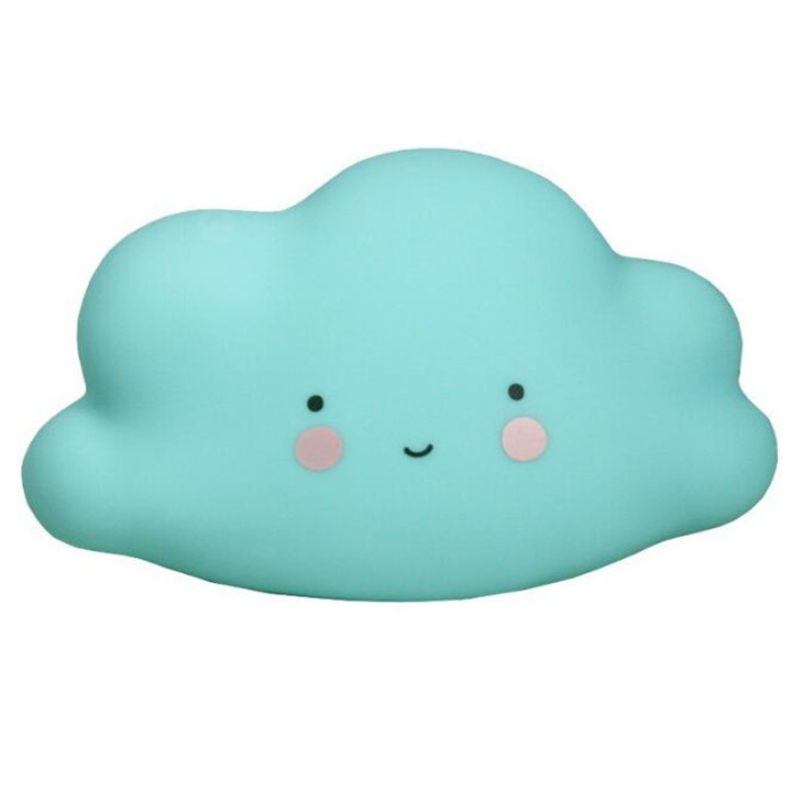 Cartoon Cute LED Kids Sleep Light Silica Gel Luminous Nightlight Lovely Lamp Sun Silicone Baby Room Light Toys: Cloud B