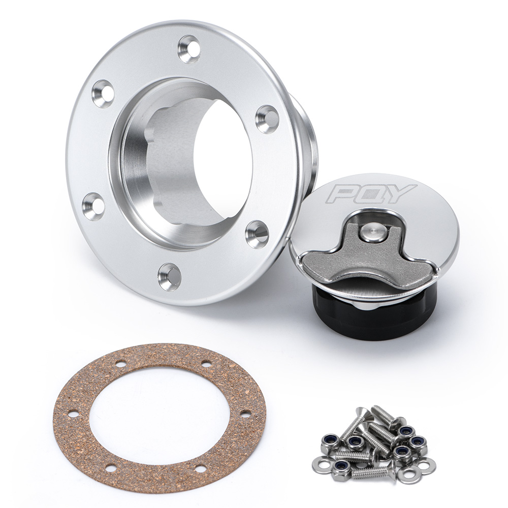 PQY – Neue Billet-Brennstoffzelle/Kraftstoff-Überspannungstankdeckel aus Aluminium, Unterputzmontage, 6-Bolzen-Oberflächenoxidationsöffnungs-ID, 35,5 mm PQY-SLYXG01: Himmel Blau
