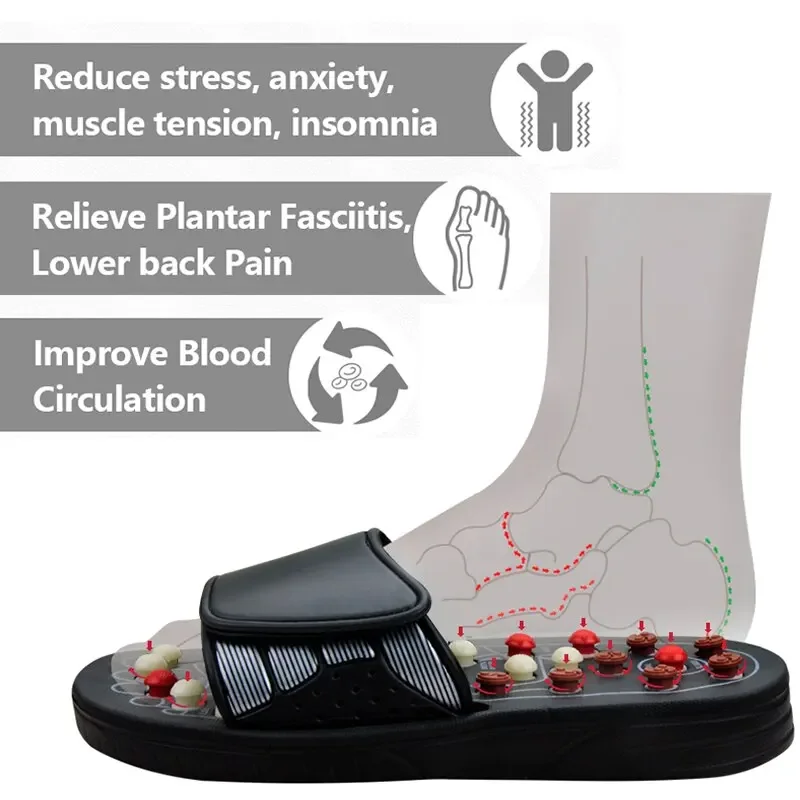 Voeten Massage Slippers Voetreflexologie Acupunctuur Therapie Massager Lopen Steen Schoenen Acupunctuur Geplaveide Massager
